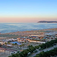 Panoramica della spiaggia di Riccione